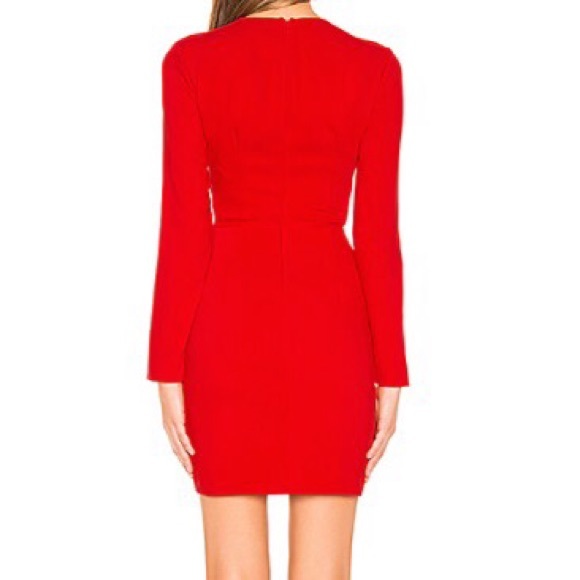 By The Way V wrap Mini dress in red - Picture 5 of 6